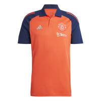 adidas Manchester United Polo 2024-2025 Rood Donkerblauw Wit