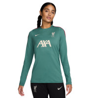 Nike Liverpool Strike Trainingspak 1/4-Zip 2024-2025 Dames Groen Zwart Rood