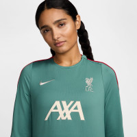 Nike Liverpool Strike Trainingspak 1/4-Zip 2024-2025 Dames Groen Zwart Rood