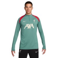 Nike Liverpool Strike Trainingspak 1/4-Zip 2024-2025 Groen Zwart Rood