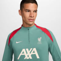 Nike Liverpool Strike Trainingspak 1/4-Zip 2024-2025 Groen Zwart Rood