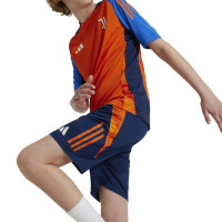 adidas Juventus Trainingsbroekje 2024-2025 Kids Donkerblauw Oranje Wit