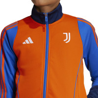 adidas Juventus Trainingspak Full-Zip 2024-2025 Kids Oranje Donkerblauw Blauw Wit