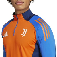 adidas Juventus Trainingstrui 1/4-Zip 2024-2025 Oranje Blauw Wit