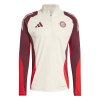 adidas Bayern München Trainingstrui 1/4-Zip Europees 2024-2025 Wit Bordeauxrood Rood