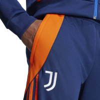 adidas Juventus Trainingspak Full-Zip 2024-2025 Donkerblauw Oranje Wit