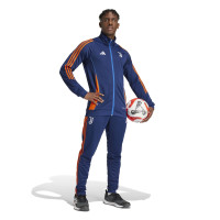 adidas Juventus Trainingspak Full-Zip 2024-2025 Donkerblauw Oranje Wit