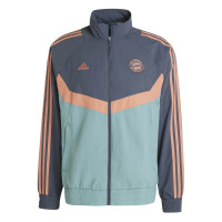 adidas Bayern München Culturewear Trainingsjack Woven 2024-2025 Grijs Oranje Groen