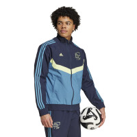 adidas Ajax Culturewear Trainingsjack Woven 2024-2025 Blauw Lichtblauw Geel