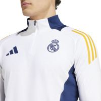 adidas Real Madrid Trainingspak 1/4-Zip 2024-2025 Wit Donkerblauw