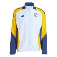 adidas Real Madrid Presentatie Trainingspak Full-Zip 2024-2025 Lichtblauw Donkerblauw