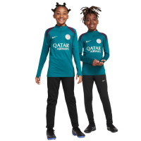 Nike Paris Saint-Germain Strike Trainingstrui 1/4-Zip 2024-2025 Kids Groen Paars Wit Goud