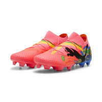 PUMA Future 7 Ultimate Neymar Jr Gras / Kunstgras Voetbalschoenen (MG) Roze Zwart Blauw Groen Oranje