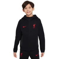 Nike Liverpool Tech Fleece Trainingspak 2024-2025 Kids Zwart Rood