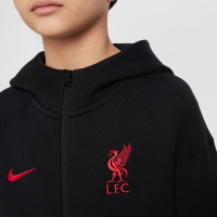 Nike Liverpool Tech Fleece Trainingspak 2024-2025 Kids Zwart Rood