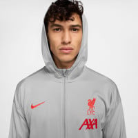 Nike Liverpool Strike Hooded Trainingspak 2024-2025 Grijs Donkergrijs Rood Geel