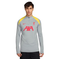 Nike Liverpool Strike Trainingspak 1/4-Zip 2024-2025 Grijs Donkergrijs Geel Rood