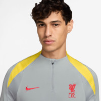 Nike Liverpool Strike Trainingspak 1/4-Zip 2024-2025 Grijs Donkergrijs Geel Rood