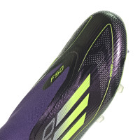 adidas F50 Elite Limited Edition Veterloze Gras Voetbalschoenen (FG) Paars Wit Geel