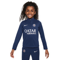 Nike Paris Saint-Germain Academy Pro Trainingspak 1/4-Zip 2024-2025 Kleuters Donkerblauw Wit