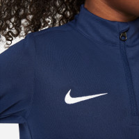 Nike Paris Saint-Germain Academy Pro Trainingspak 1/4-Zip 2024-2025 Kleuters Donkerblauw Wit