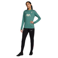 Nike Liverpool Strike Trainingspak 1/4-Zip 2024-2025 Dames Groen Zwart Rood