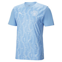 PUMA Manchester City Pre-Match Trainingsset 2024-2025 Lichtblauw Wit