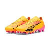 PUMA Ultra Match Gras / Kunstgras Voetbalschoenen (MG) Dames Oranje Zwart Roze