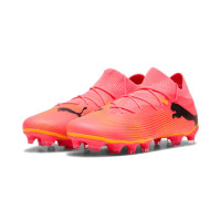 PUMA Future 7 Match Gras / Kunstgras Voetbalschoenen (MG) Dames Roze Zwart Oranje