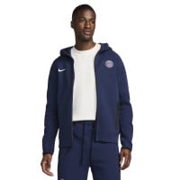 Nike Paris Saint-Germain Tech Fleece Trainingspak 2024-2025 Donkerblauw Wit