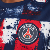 Nike Paris Saint Germain Pre-Match Trainingsset 2024-2025 Kids Donkerblauw Rood