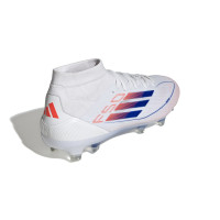 adidas F50 Pro Mid Gras Voetbalschoenen (FG) Wit Blauw Rood