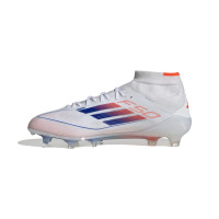 adidas F50 Elite Mid Gras Voetbalschoenen (FG) Wit Blauw Rood