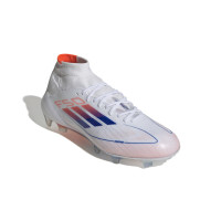 adidas F50 Elite Mid Gras Voetbalschoenen (FG) Wit Blauw Rood