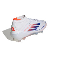 adidas F50 Elite Mid Gras Voetbalschoenen (FG) Wit Blauw Rood