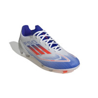 adidas F50 League Gras Voetbalschoenen (FG) Wit Rood Blauw