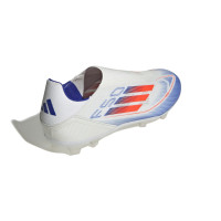 adidas F50 League Veterloze Gras Voetbalschoenen (FG) Wit Rood Blauw