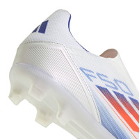 adidas F50 League Veterloze Gras Voetbalschoenen (FG) Wit Rood Blauw