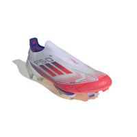 adidas F50+ Gras Voetbalschoenen (FG) Wit Rood Blauw