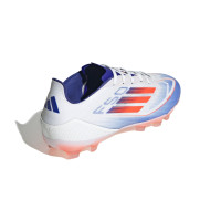 adidas F50 Pro Gras / Kunstgras Voetbalschoenen (MG) Wit Rood Blauw