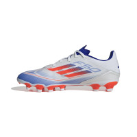 adidas F50 League Gras / Kunstgras Voetbalschoenen (MG) Wit Rood Blauw