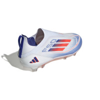 adidas F50 Pro Veterloze Gras Voetbalschoenen (FG) Kids Wit Rood Blauw