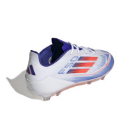 adidas F50 Pro Gras Voetbalschoenen (FG) Kids Wit Rood Blauw