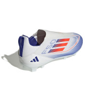 adidas F50 League Veterloze Gras Voetbalschoenen (FG) Kids Wit Rood Blauw