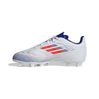 adidas F50 Club Gras / Kunstgras Voetbalschoenen (FxG) Kids Wit Rood Blauw