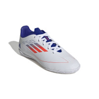 adidas F50 Club Zaalvoetbalschoenen (IN) Kids Wit Rood Blauw