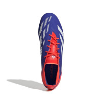 adidas Predator Elite IJzeren-Nop Voetbalschoenen (SG) Blauw Wit Rood