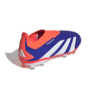 adidas Predator Elite Veterloze Gras Voetbalschoenen (FG) Kids Blauw Wit Rood