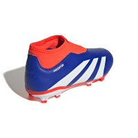 adidas Predator League Veterloze Gras Voetbalschoenen (FG) Kids Blauw Wit Rood