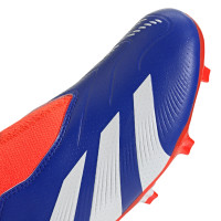 adidas Predator League Veterloze Gras Voetbalschoenen (FG) Kids Blauw Wit Rood